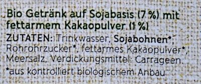Bio Soja Drink Schoko - Ingredienser - de