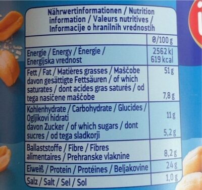 Erdnüsse, geröstet und gesalzen - Tableau nutritionnel - de