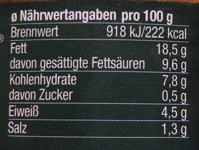Pflanzliche Pastete Kräuter - Nutrition facts - de