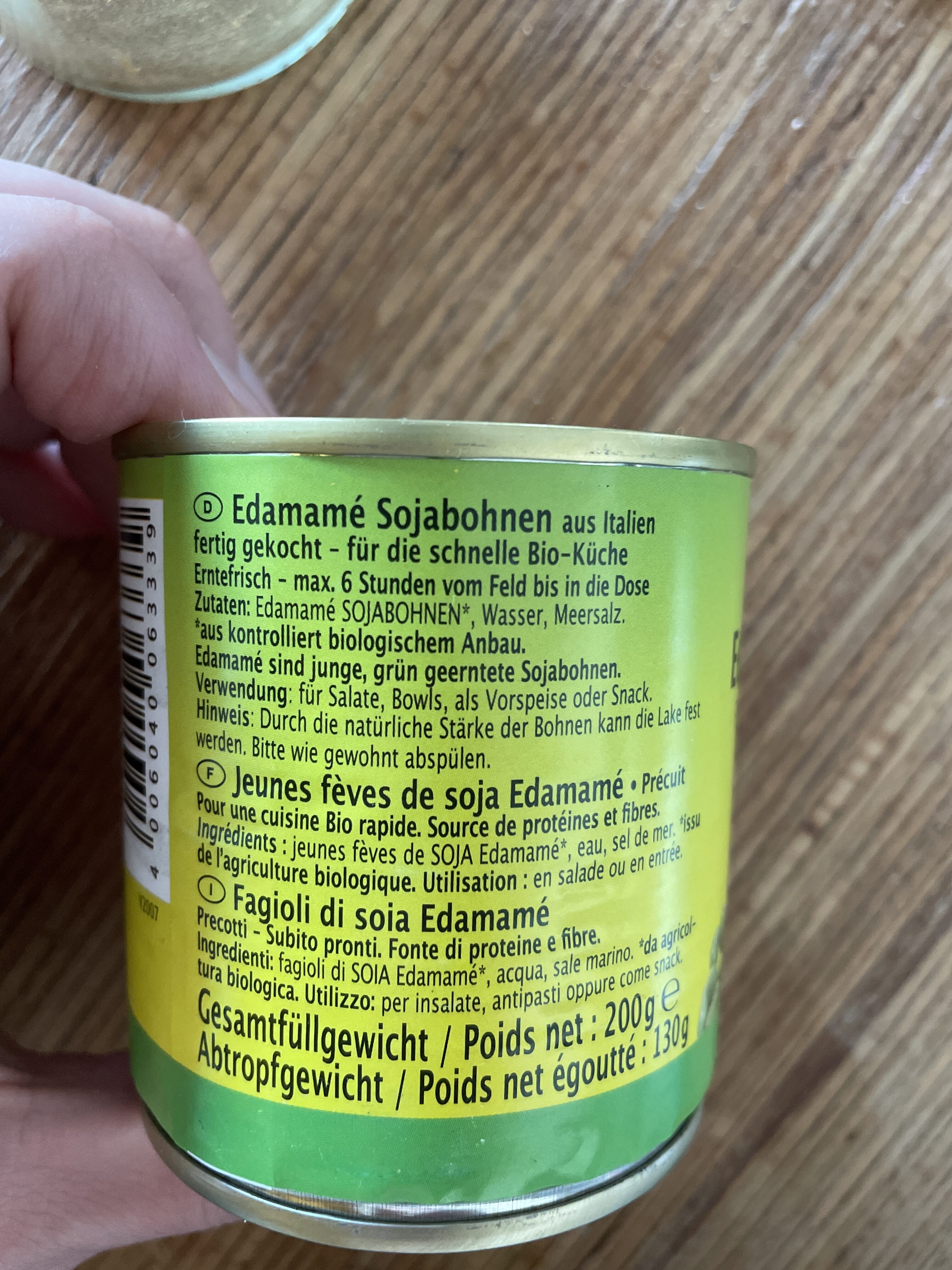 Edamamé Sojabohnen - Ingredients - fr
