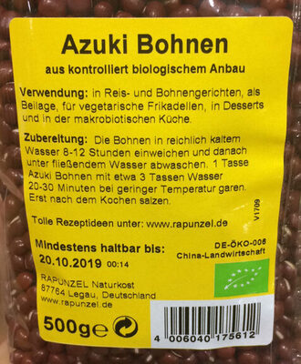 Azuki Bohnen - Ingredienti - en