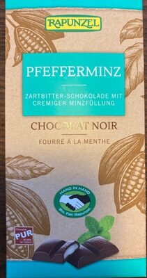Zartbitter Schokolade mit Pfefferminzfüllung - Produit