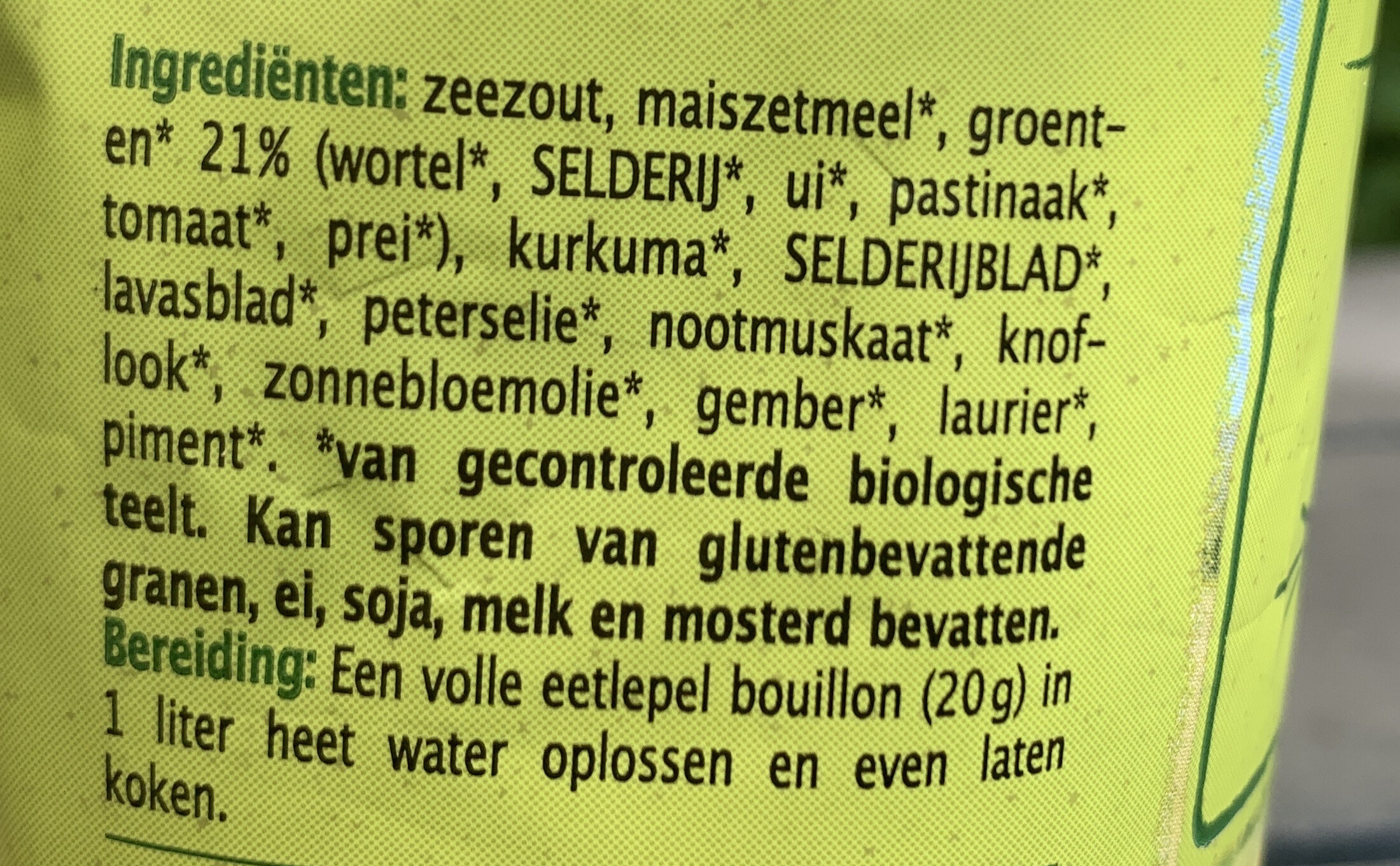 Brodo groentebouillon poeder - Ingredienti - nl