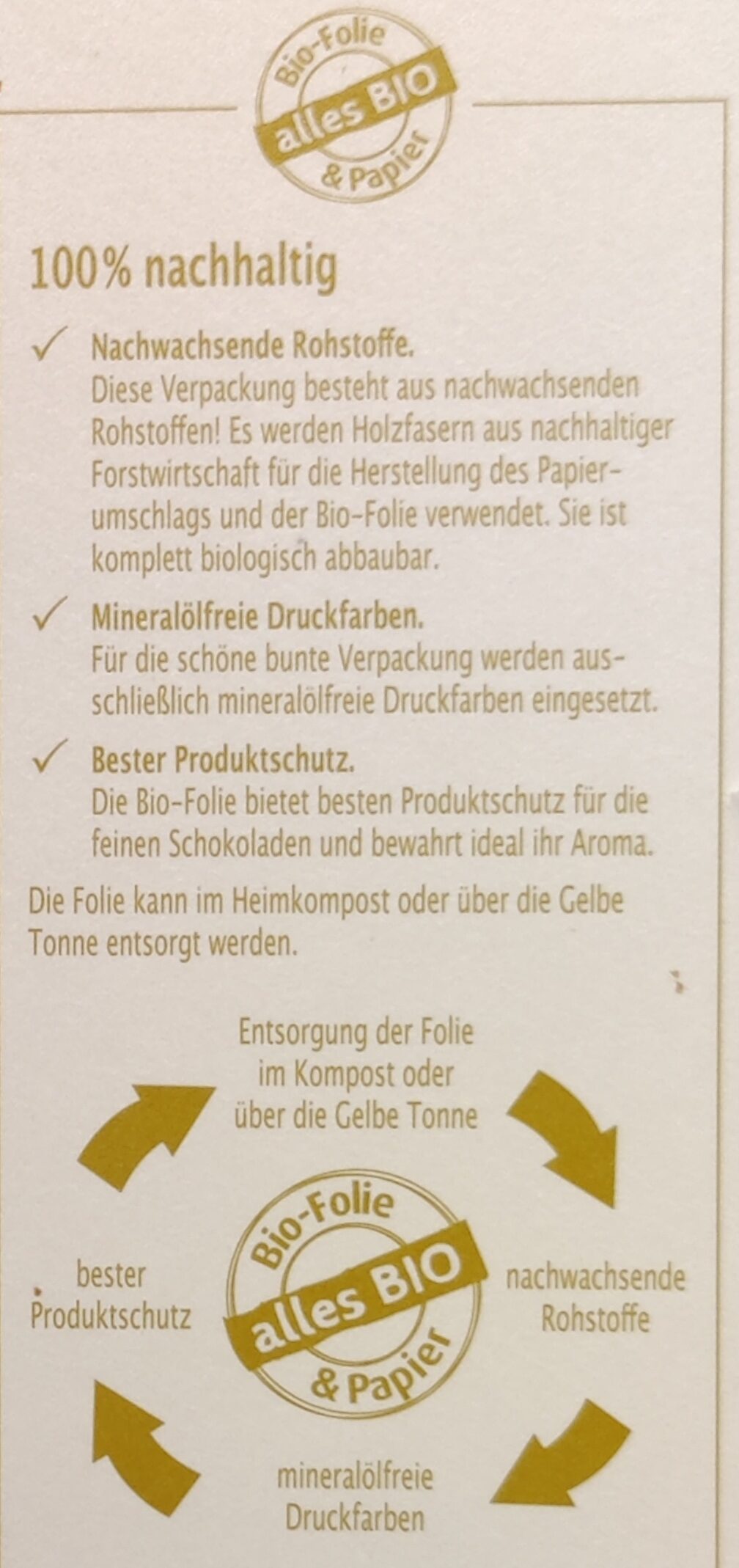 Rice Choco vegane helle Schokolade - Recycling instructions and/or packaging information - de