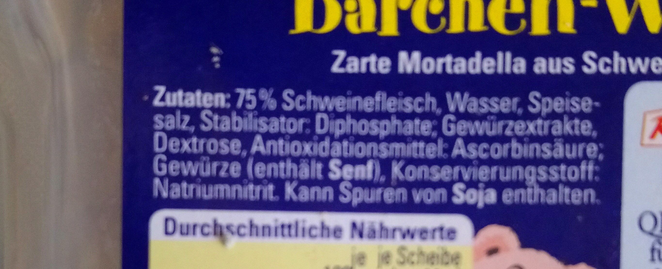 Bärchenwurst - Ingrédients