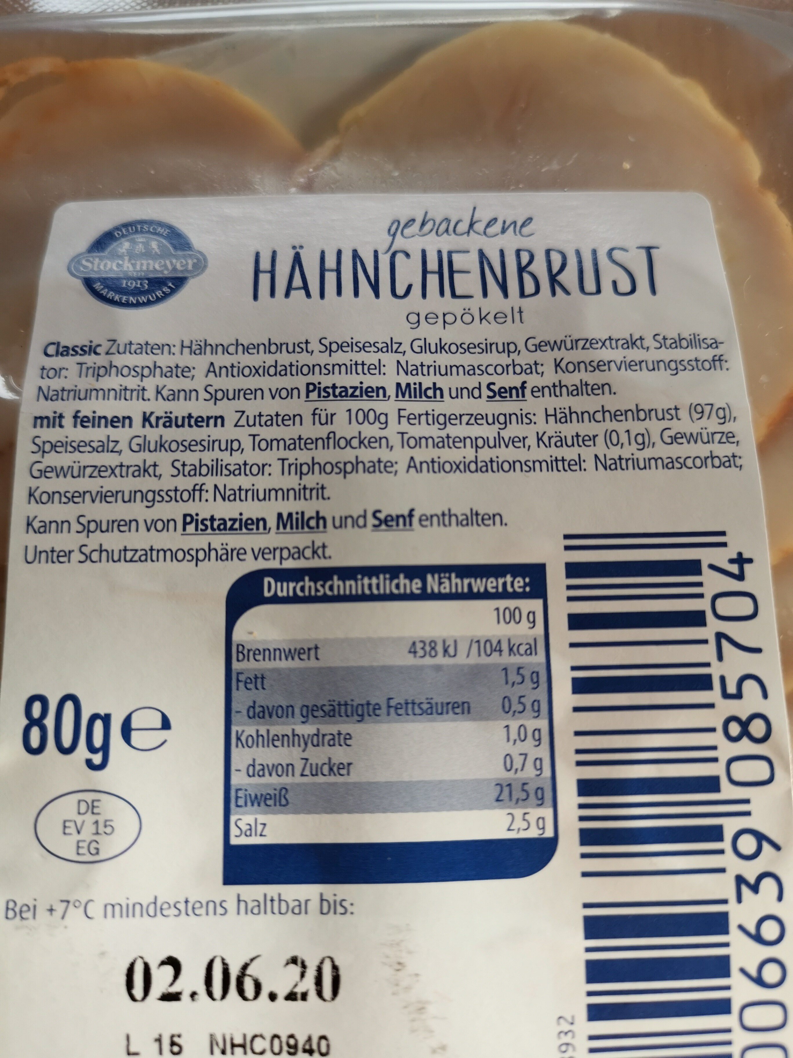 Gebackenes Hähnchenbrust Duo - Ingredients - de