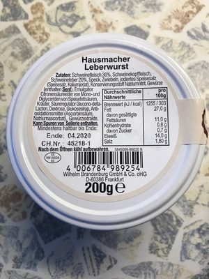 Hausmacher Leberwurst - Produkt