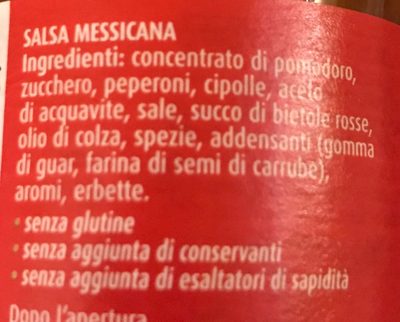 Salsa Messicana - Ingrédients