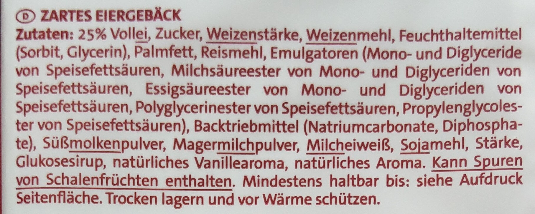 Wiener Torteletts - Zutaten