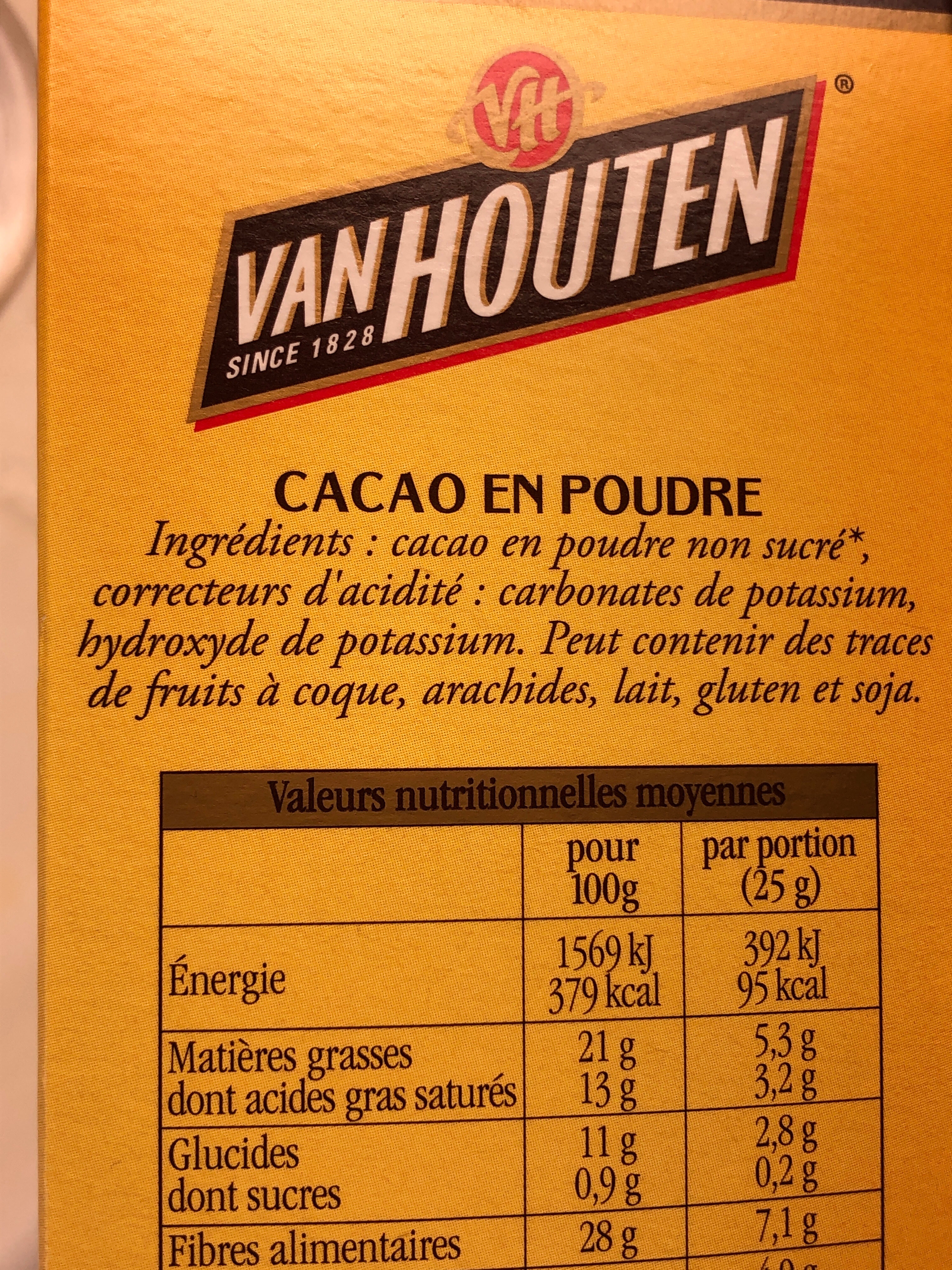Cacao en Poudre Non Sucré - Ingredienti - fr