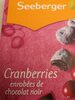 Cranberries enrobées de chocolat noir - Product