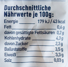 Gemüse Mix deutsche Küche ungewürzt - Näringsfakta - de