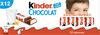 Kinder chocolat - chocolat au lait avec fourrage au lait 12 barres - Product