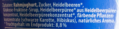 Rahmjoghurt Heidelbeere - Zutaten