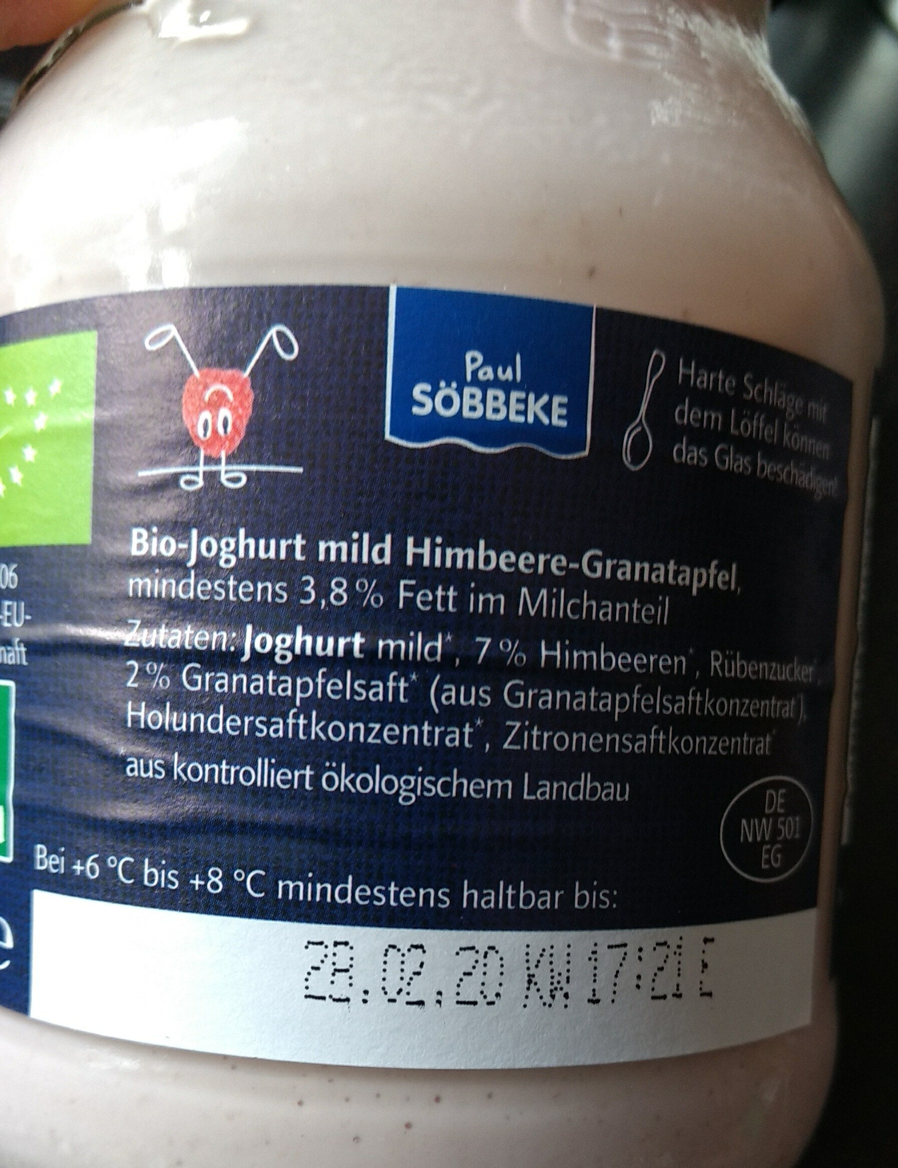 Joghurt Himbeere-Granatapfel - Ingredients - de