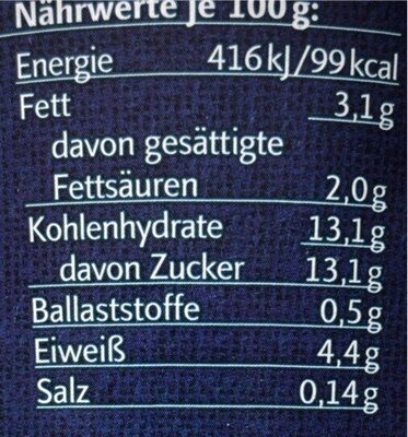 Blaubeere Joghurt - Nutrition facts - de
