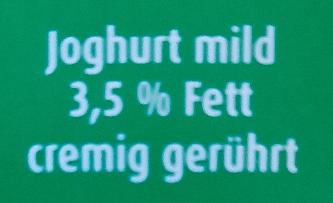 Frischer Joghurt (mild, 3,5% Fett) - Ingredients - de