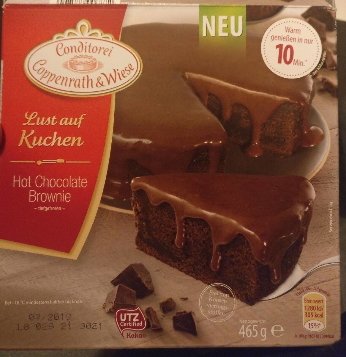Kuchen Hot Chocolate Brownie - Prodotto - de