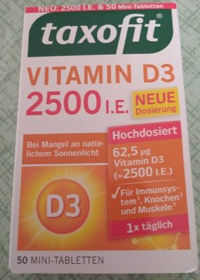 Taxofit Vitamin D3, 2500 I.E. - Producto - de