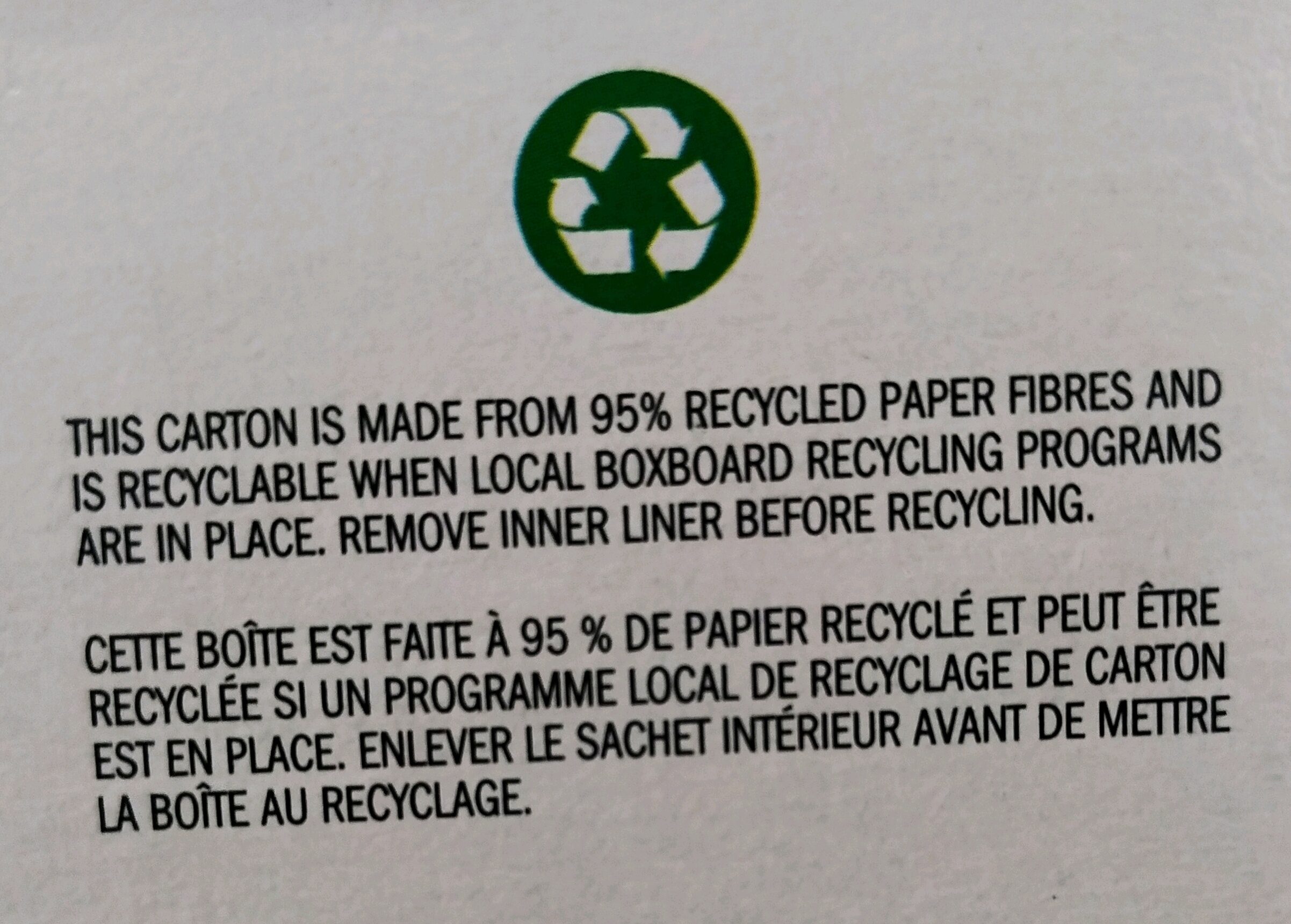 Swissli - Recycling instructions and/or packaging information