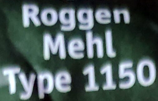Roggenmehl Type 1150 - Zutaten