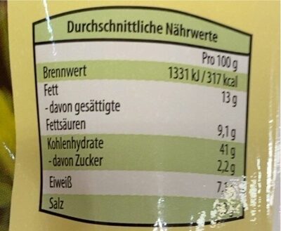 Kräuter Baguette - حقائق غذائية - de