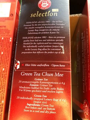 Green tea chun mee - Ingrédients