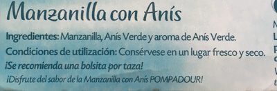 Manzanilla Con Anís - Ingredienser - fr