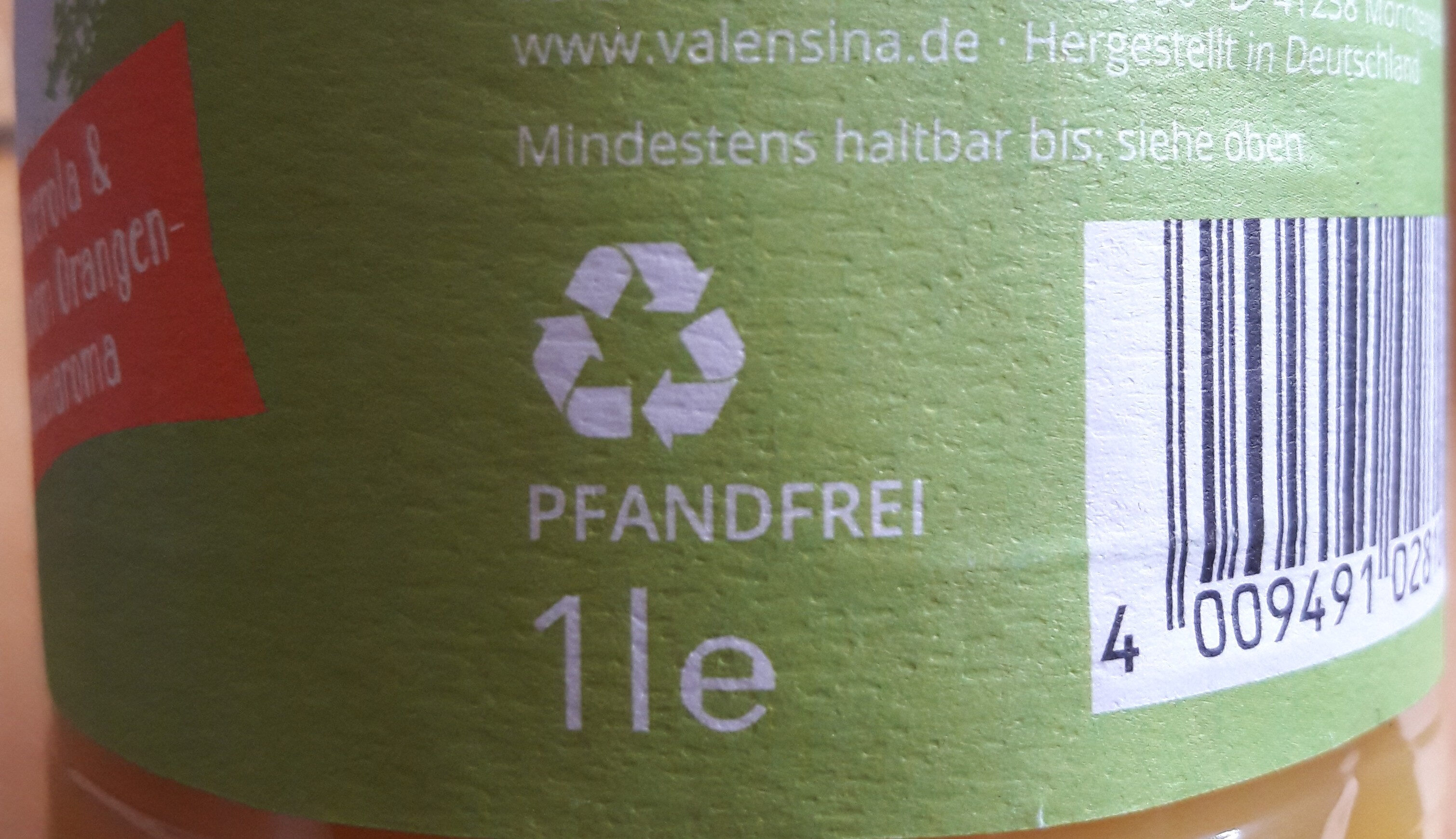 Mildes-Frühstück Orange - Instruction de recyclage et/ou informations d'emballage - de