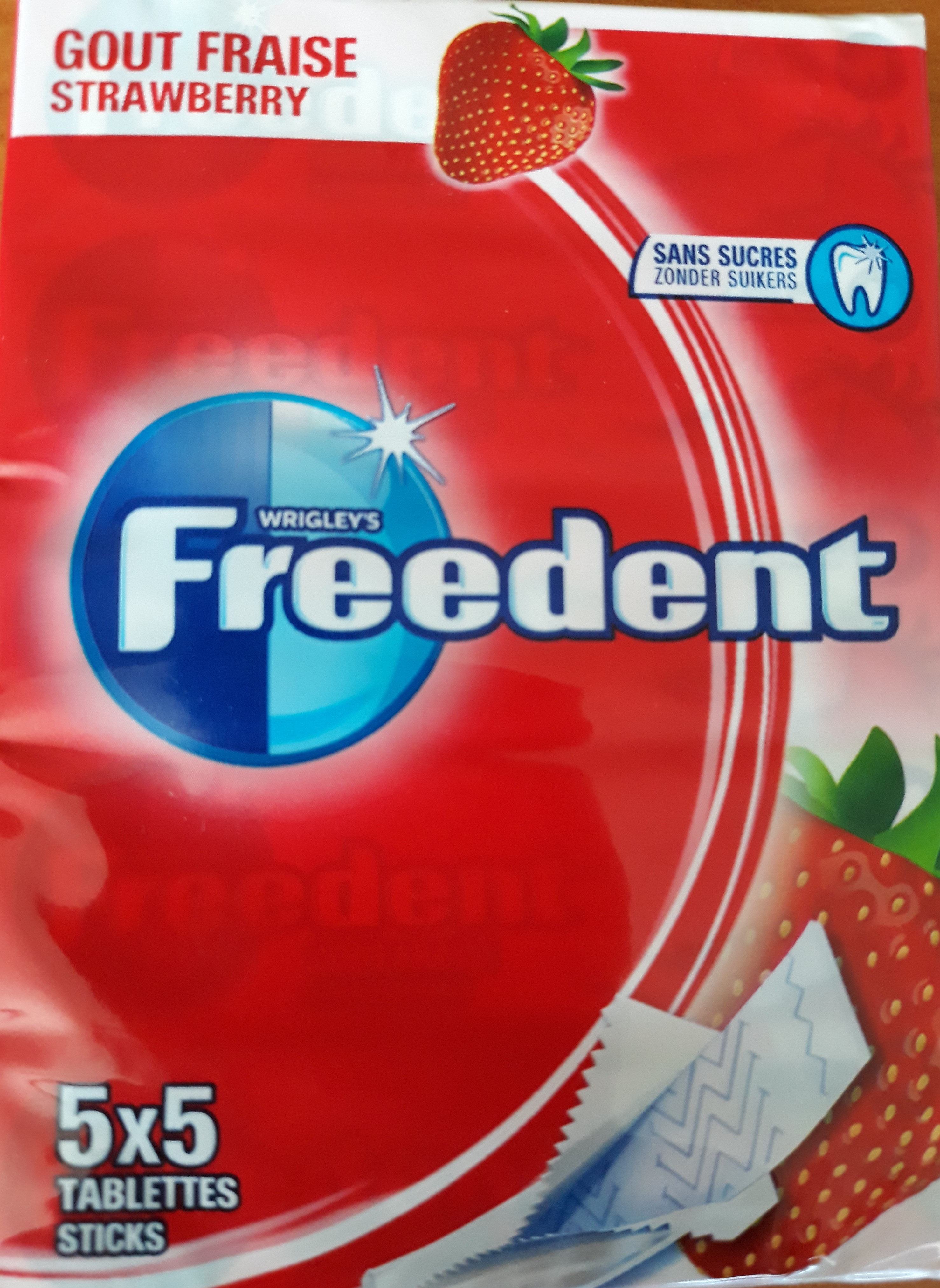 Chewing-gum sans sucres au goût fraise - Produkt - fr