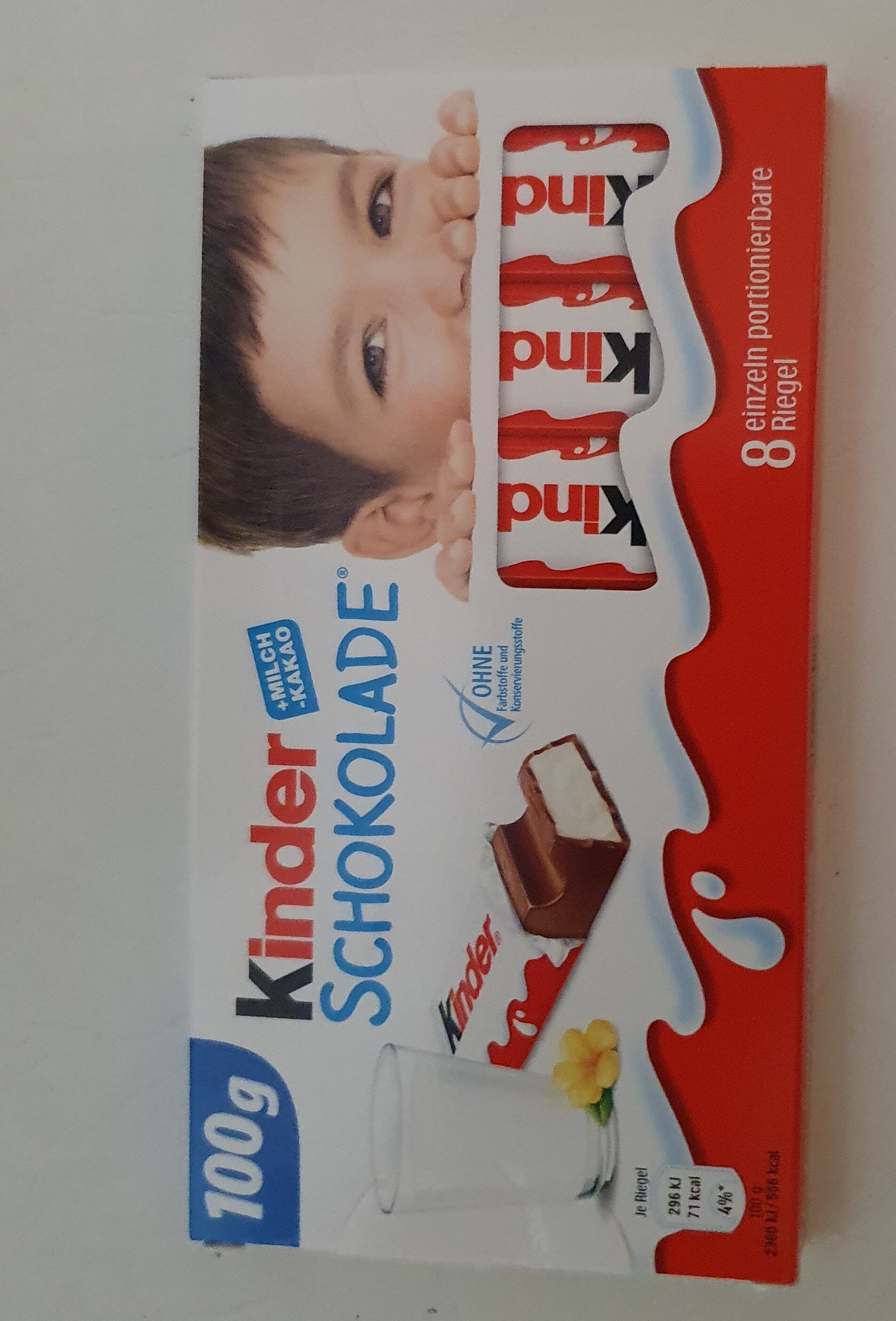 Kinder Schokolade σοκολάτα Χ 8 - 100 group - 1,20 Euro - Prodotto - en