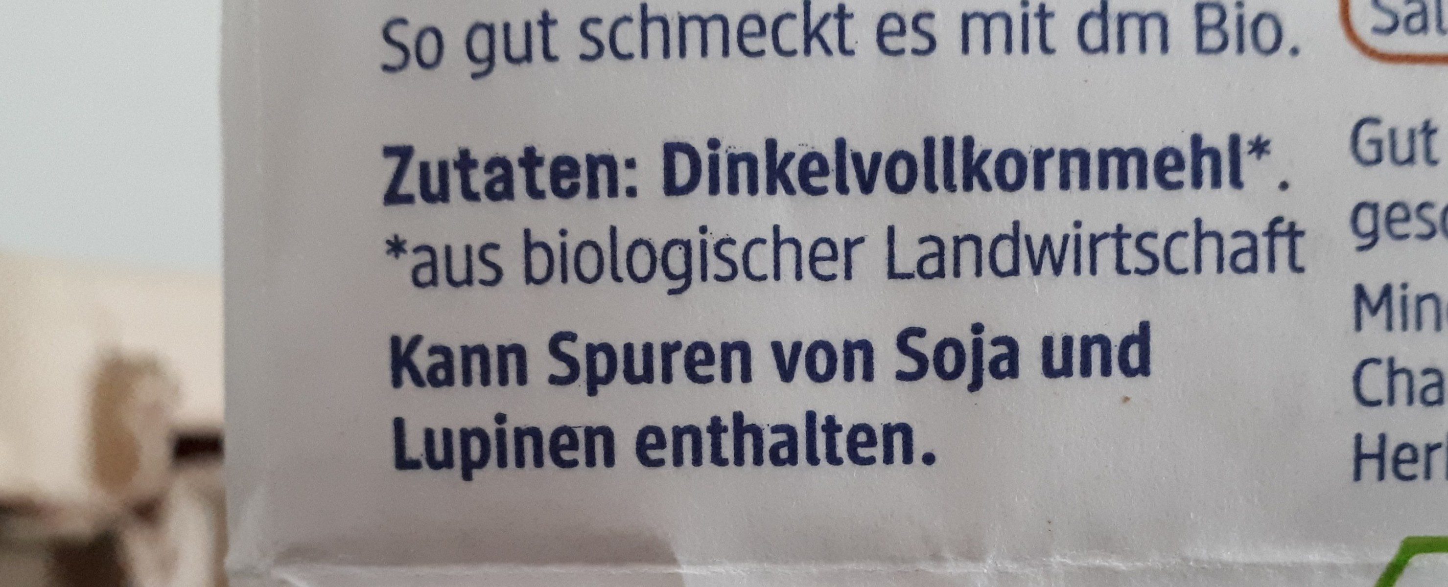Dinkel Vollkorn Mehl - Ingrédients