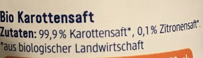 Karottensaft - Ingredientes - de