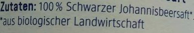 Schwarzer Johannisbeersaft - Ingredientes - de