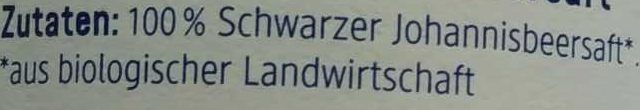 Schwarzer Johannisbeersaft - Ingredientes - de