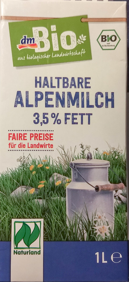 Haltbare Alpenmilch 3,5% Fett - Produkt