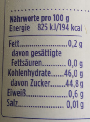 Pflaumenmus nach Holsteiner Rezept - Informació nutricional - de