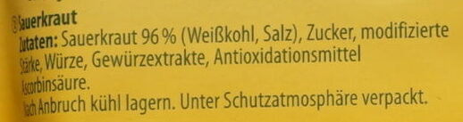 Klassisches Sauerkraut - Zutaten