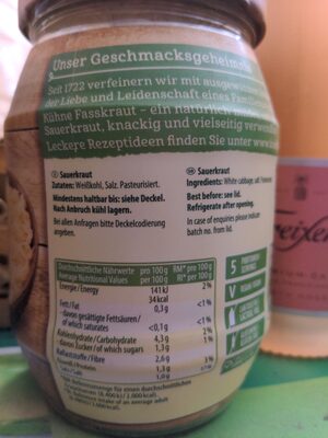 Sauerkraut - Zutaten