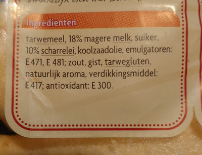 Melkbroodjes - Ingrediënten