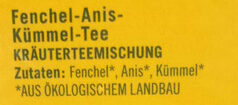 Fenchel-Anis-Kümmel Tee - Zutaten