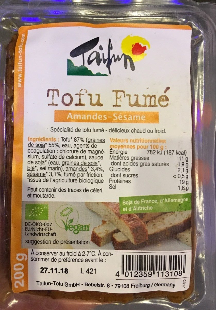 Tofu fumé amandes - Producte - fr