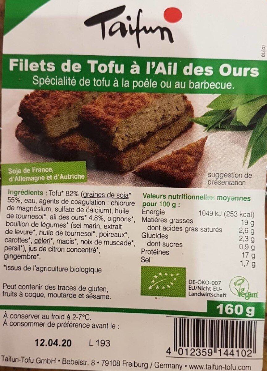 Tofu à l'Ail des Ours - Prodotto - fr