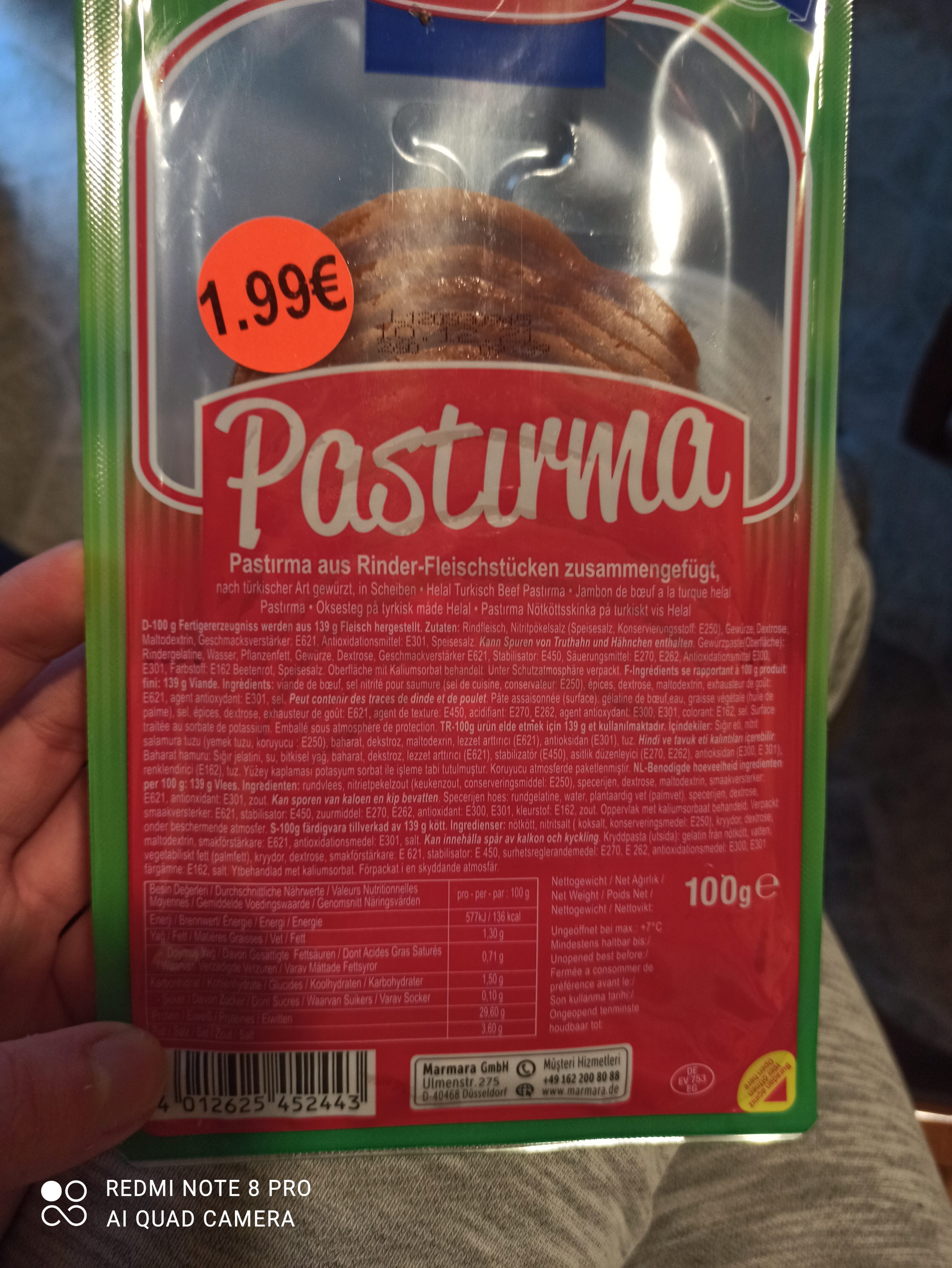 Pastirma - Ingredients - fr