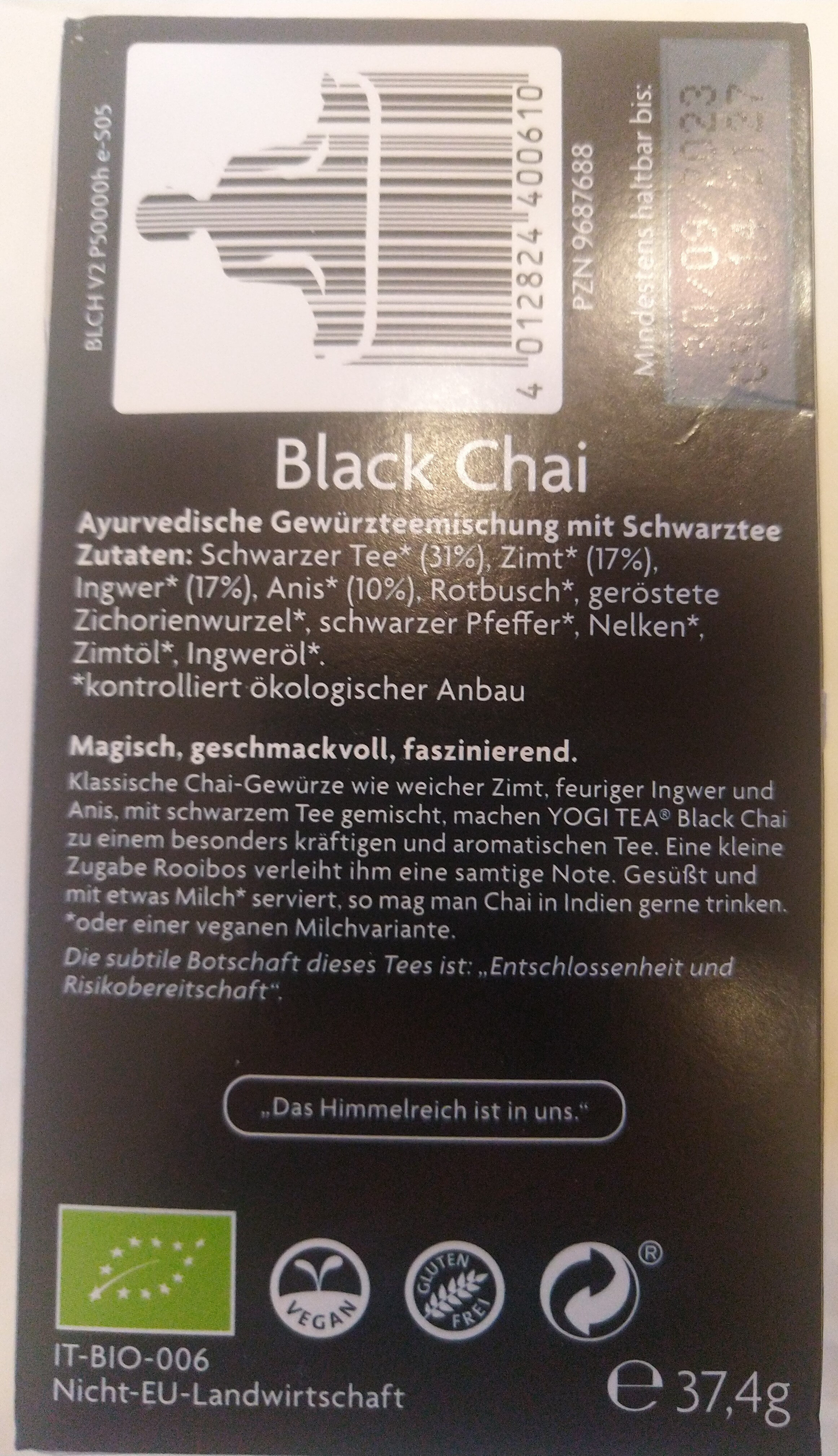 Black Chai - Produkt
