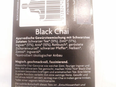 Black Chai - Zutaten