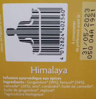 Himalaya Infusion ayurvédique aux épices - Ingrédients
