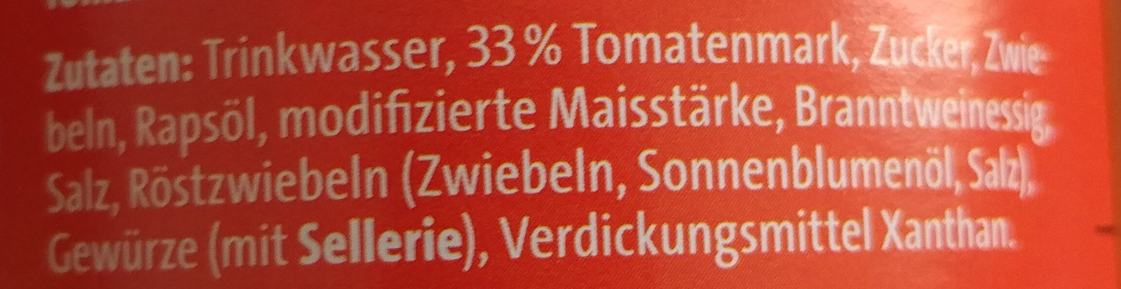 Tomaten Soße - Zutaten