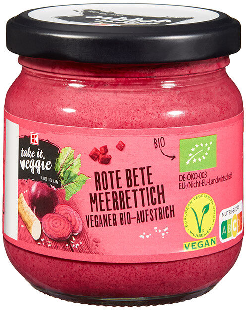 K-take it veggie Bio Brotaufstrich Rote Beete Meerettich - Product