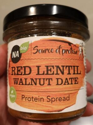 Red Lentl walnut date protein spread - Produit